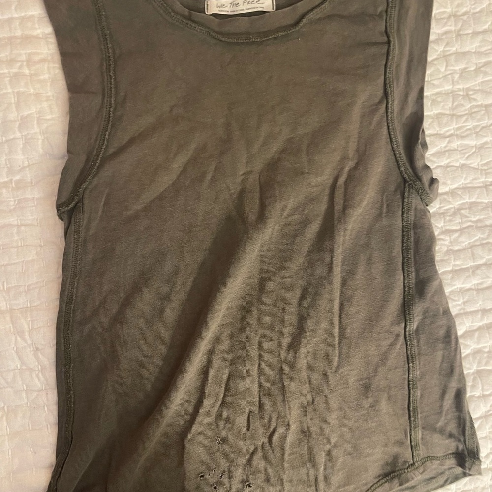 Women's Sleeveless Top in Olive Green